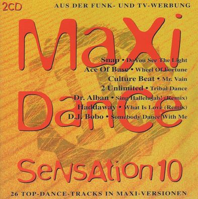 Maxi Dance Sensation 10 (1993) [Audio CD] Culture Beat; 2 Unlimited; Ace of Base; ...