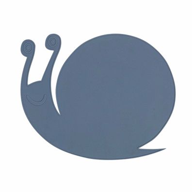 Platzset Snail aus Silikon blau - Kinder Platzdeckchen Schnecke