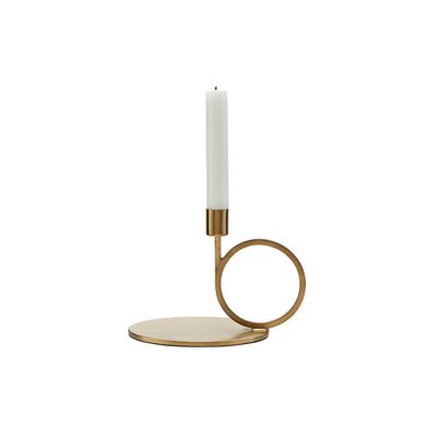 House Doctor - Kerzenhalter Kerzenständer Metall rund | Design Kerzen Halter Messing