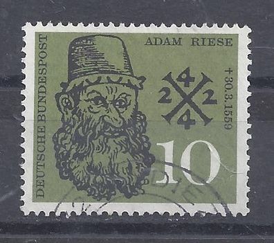 Mi. Nr. 308, Bund, BRD, Jahr 1959, Adam Riese, gestempelt, V1a