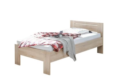 Komfortbett 90x200 cm Sonoma Eiche Komforthöhe 46 cm Seniorenbett Einzelbett