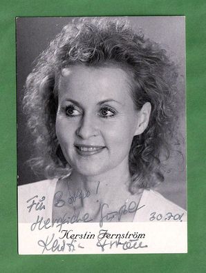 Kerstin Fernström ( deutsche Schauspielerin) - persönlich signierte Autogrammkarte