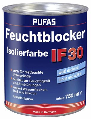 Pufas Feuchtblocker Isolierfarbe IF30 0,75 Liter weiß