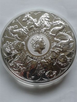500 Pfund 2021 Großbritannien Queens beasts completer coin 1kg Silber kilo Silber