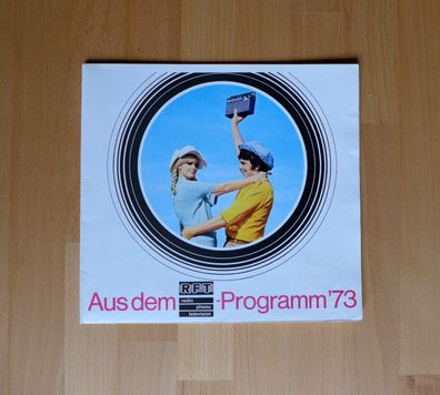 Aus dem RFT Programm 1973 Faltblatt Prospekt Auto Radio TV Phono