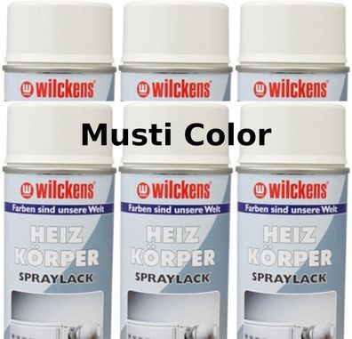 6x400ml Heizkörperspray Lackspray Heizkörperlack Radiator Heizung Rohre Weiß Glänzend