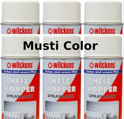 6x400ml Heizkörperspray Lackspray Heizkörperlack Radiator Heizung Weiß Seidenmatt