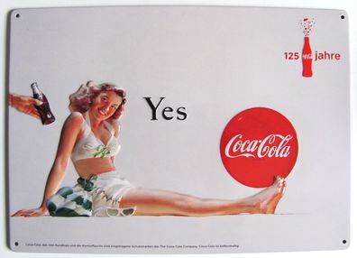Coca Cola - Blechschild - Yes - 20 x 30 cm