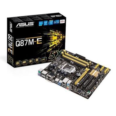 Asus Q87M-E Intel Sockel 1150 Micro-ATX, 4 x DDR3 DIMM, 6 x SATA3, Motherboard