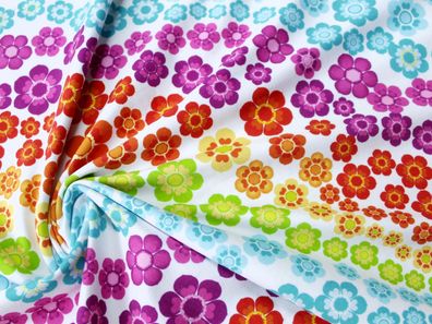 Jersey " Blumen", Stenzo, 150 cm breit, SBaumwolle, Digital, multicolor
