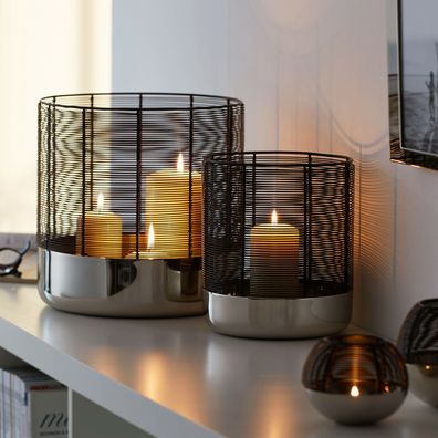 Philippi - LUNA Kerzenhalter aus Drahtgeflecht, elegantes & zeitloses Windlicht