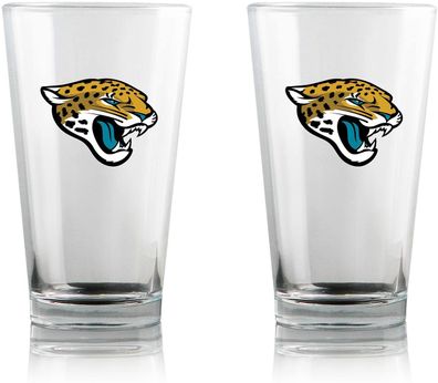 NFL Jacksonville Jaguars Glacier Bier Glas Pilsner 2er Set Bierglas Pint 475ml 16oz