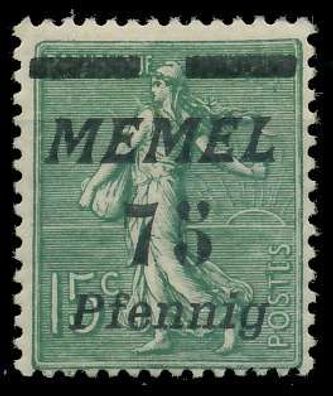 MEMEL 1922 Nr 85 ungebraucht X447E0A