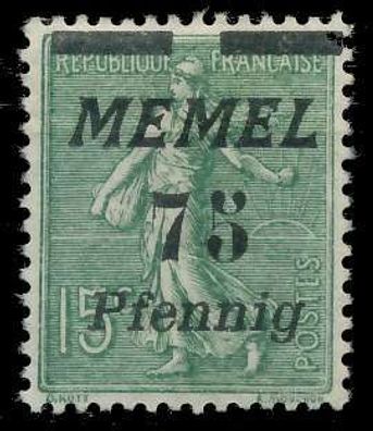 MEMEL 1922 Nr 85 ungebraucht X447E12