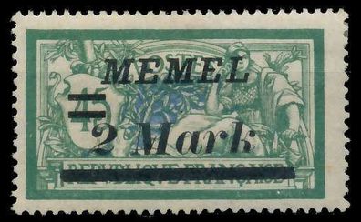 MEMEL 1922 Nr 88 ungebraucht X452D6A
