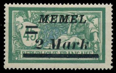 MEMEL 1922 Nr 88IV ungebraucht X452D5A