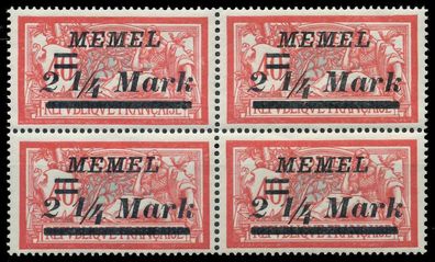 MEMEL 1922 Nr 89 postfrisch Viererblock X452DBA