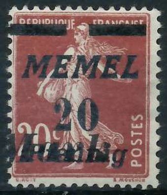 MEMEL 1922 Nr 109 ungebraucht X452FC6