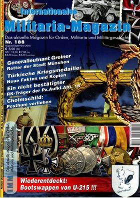 Internationales Militaria Magazin IMM Nr. 188