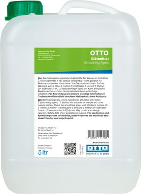 Otto Glättmittel 5 L für Silicon, Polyurethan & MS-Hybrid-Polymer Dichtstoffe