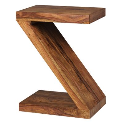 Wohnling Massivholz Beistelltisch Z- Cube Ablage Stand Bücher Regal 44x30x59 Neu