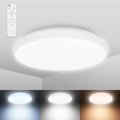 LED BAD Deckenleuchte 12W CCT Farbtemperaturwechsel IP44 Deckenlampe Badezimmer