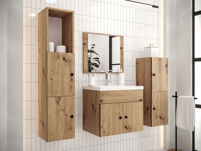 Badmöbel-Set Carlos II Elegant Badezimmer mit Waschbecken und Spiegel Kollektion