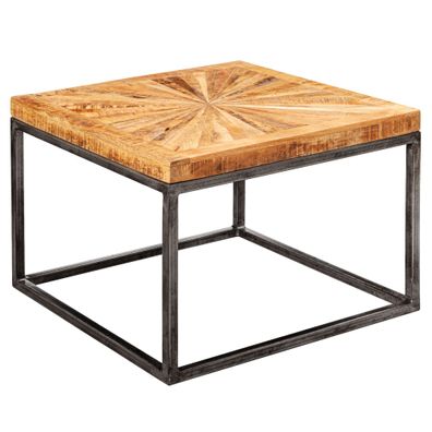 Wohnling Couchtisch Holz Massiv 55x55 cm Wohnzimmertisch Modern Tisch Sofatisch