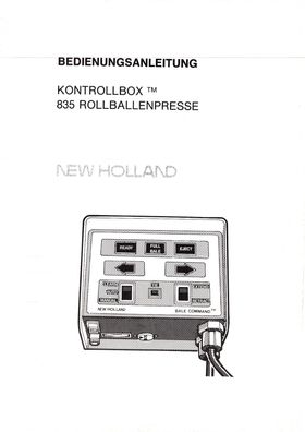 New Holland Kontrollbox Bale Command Tm Rundballenpresse 835 Bedienungsanleitung