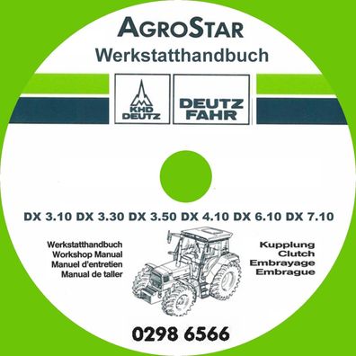 Deutz Werkstatthandbuch Kupplung für die Traktoren der Baureihe DX
