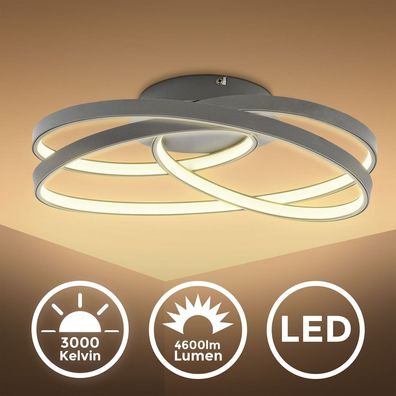 Deckenleuchte LED Design Frame Wohnzimmerlampe Deckenlampe Ringe Schlafzimmer