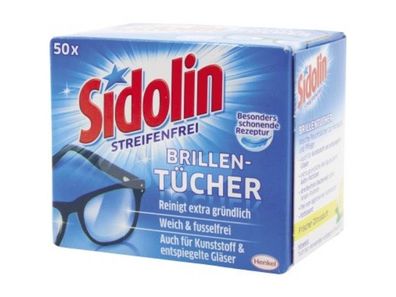 Sidolin Brillenputztuch 605611 blau 50 St./ Pack.