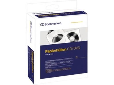 Soennecken CD/DVD Hülle 03750 mF Papier weiß 100 St./Pack