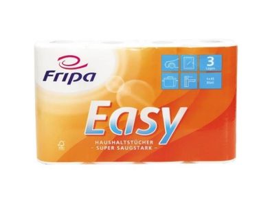Fripa Küchenrolle EASY 3074003 3lg. 45Bl. Zellstoff hochws 4 St./ Pack.