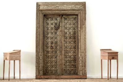 Tür Palast Indien Antik Vintage Alt Portal Tor Rajasthan Haveli Door Gate Eingang
