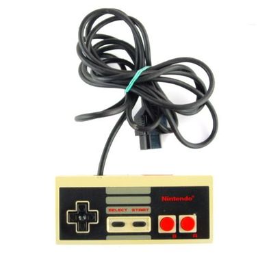 Original NES / Nintendo ES Controller / Controll PAD in GRAU (leicht vergilbt) #110s