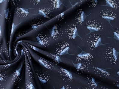 Jersey " Pusteblume blau", Stenzo, Dolden,150 cm breit, Baumwolle