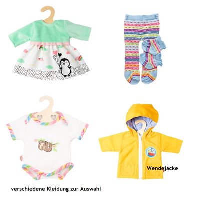 Heless Puppenkleidung für Puppen 35 - 45 cm Body Strumpfhose Kleid Jacke Schuhe