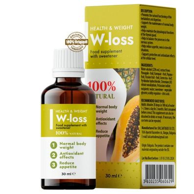 W-loss Tropfen Wloss Health & Weight Original 30 ml