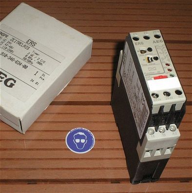 Zeitrelais 24DC 230V AC ansprechverzögert AEG ERS 910-346-634-00 + SdfkPlakette