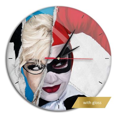 Wanduhr glänzend Harley Quinn DC Comics Wallclock Clock Uhr