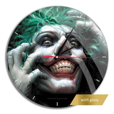 Wanduhr glänzend Joker Wallclock Clock Uhr DC Comics