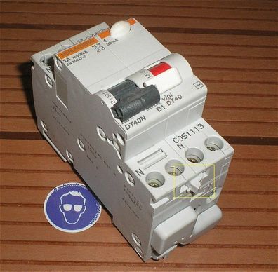 Fehlerstrom Schutzschalter FI Automat 1A Ampere 0,03A 30mA 2polig + SdfkPlakette