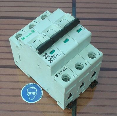 Leitungsschutzschalter LS Automat Sicherung C6 6A Ampere 3polig Moeller Xclear
