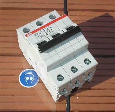 Leitungsschutzschalter LS Automat Sicherung K10 A Ampere 3polig ABB S203