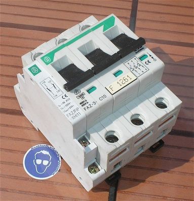 Leitungsschutzschalter LSS Automat Sicherung C10 10A Ampere 3polig Moeller FAZ
