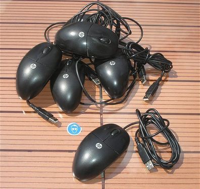 optische Maus Mouse USB schwarz für PC Computer HP Hewlett Packard + SdfkPlakette