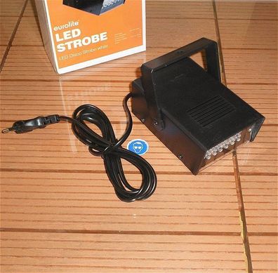 LED Disco Strobe 230V Volt AC standalone white Sound Eurolite 52200650 4026397601961