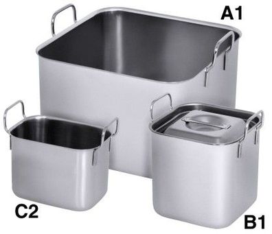 Bain-Marie-Einsatz, Behälter, Serie B, 1,5-5,0 Liter wählbar, Deckel separat