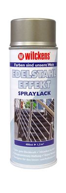 Wilckens 400 ml Edelstahl Effekt, Spray Lack, Spraydose, Acryl Lack innen, außen